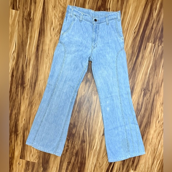Vintage Original 70s Levi’s Stratus Light Blue Flare Jeans - Picture 11 of 16